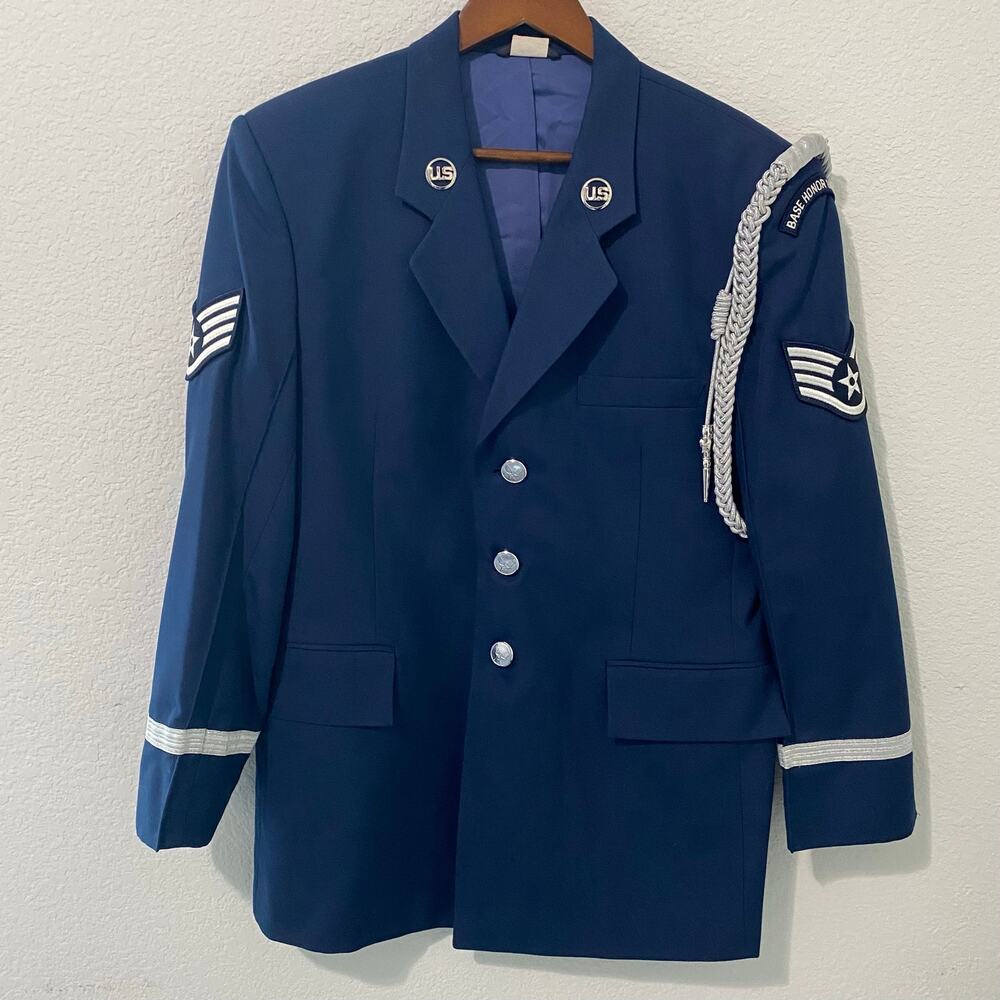 Vintage US Air Force Base Honor Guard Service Dress Jacket Mens 40S Military